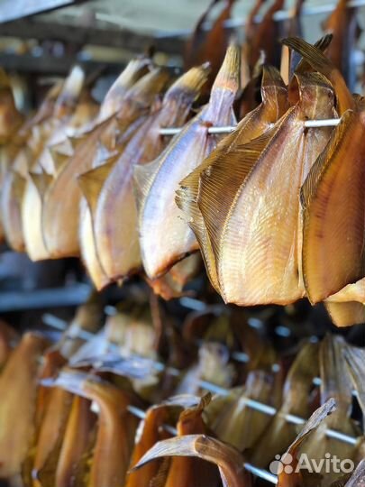 Камбала холодного копчения и вяленая