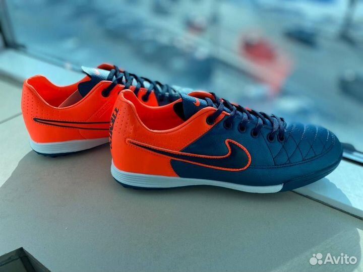 Бутсы Nike Tiempo TF blue/orange