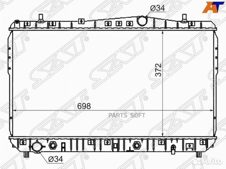 Радиатор Chevrolet Lacetti 04-13 / Tacuma 02-08 / Daewoo Gentra 13-15 / Nubira 99-03 / Ravon Gentra