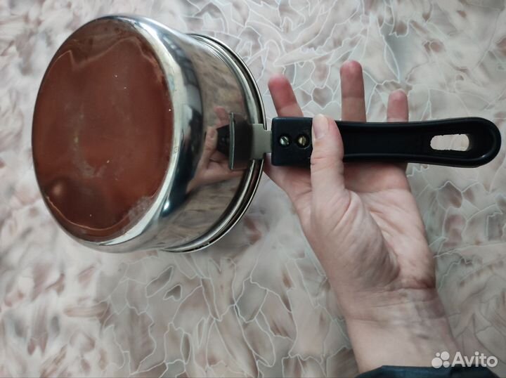 Ковшик из нержавейки с крышкой