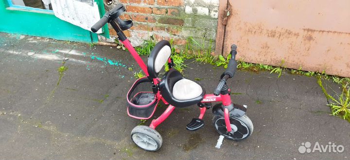 Велосипед трехколесный Kreiss с тентом Красный