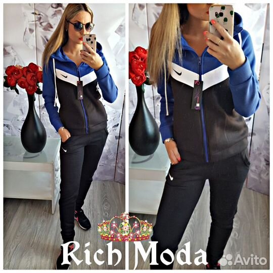 Спортивный костюм женский новый теплый тринить на