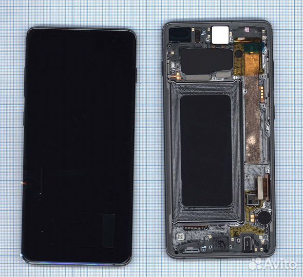 Дисплей Samsung SM-G975FD черный+рамка Orig