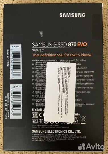 Ssd Samsung 870 evo 250gb