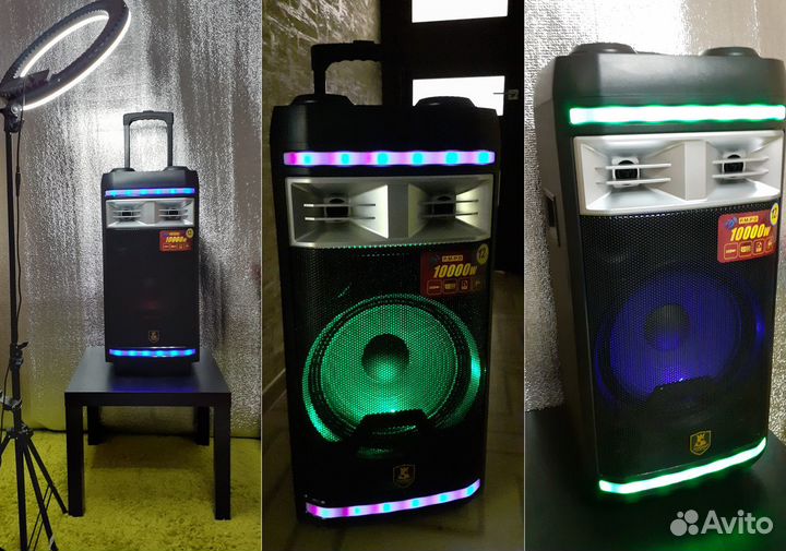 Мега звук Портативная 1000ват колонка Crowns 85см