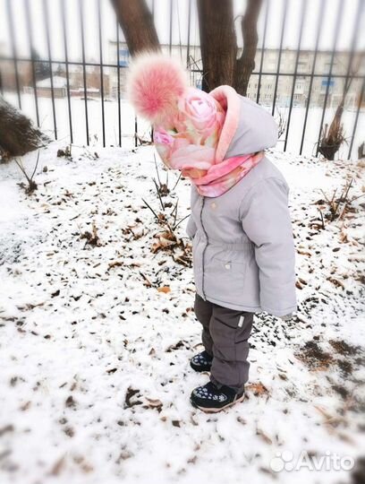 Шапка +снуд+ варежки
