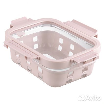 Контейнер в чехле SMART Solutions, 370 мл, розовый