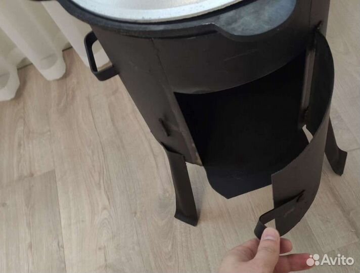 Казан чугунный узбекский и печь с трубой 12литров