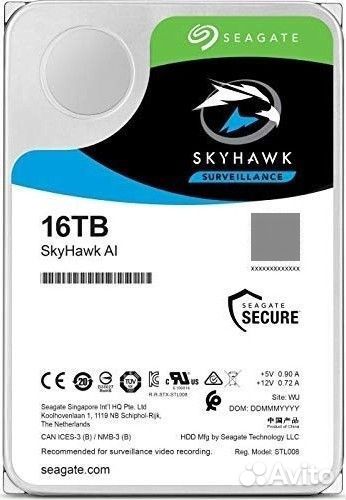 Жёсткий диск 16Tb sata-III Seagate SkyHawk AI (ST1