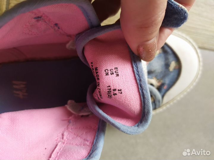 Кеды hm для девочки 27 размер