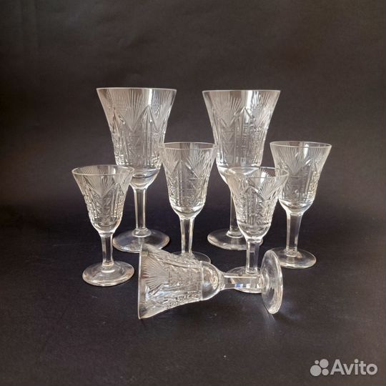 Набор и поштучно фужеры Паникановский хрусталь