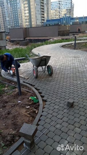 Тротуарная плитка укладка,под ключ