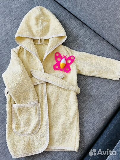 Детский махровый халат, размер 80-86