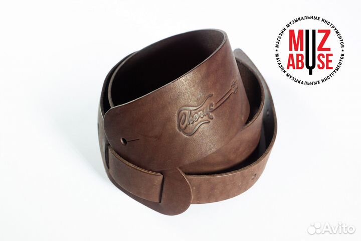 Ремень для гитарный, Chorus, кожа, шоколад