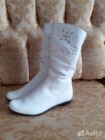 Кожаные сапожки санмарко