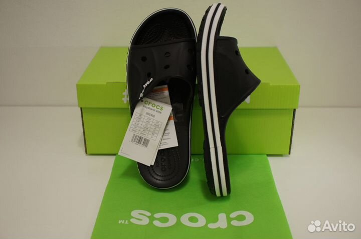 Сланцы Crocs Bayaband Slide в коробке с джибитсами