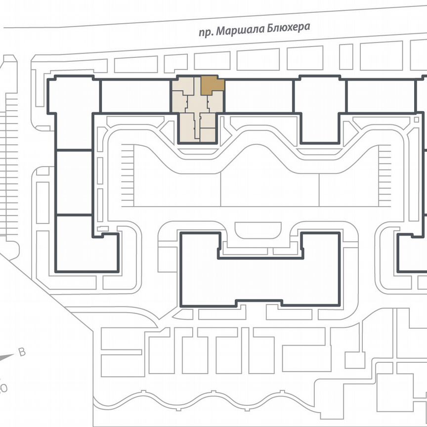 2-к. квартира, 59,5 м², 14/17 эт.