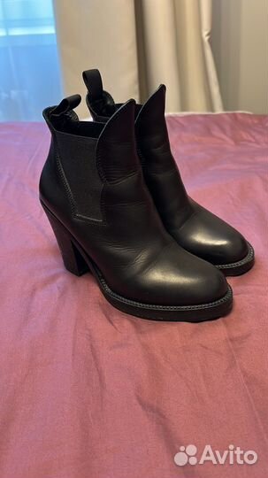 Ботильоны кожаные Acne