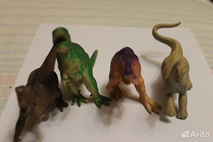 Игрушки Фигурки динозавр дракон 4 шт винтаж 11см