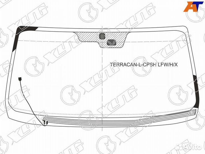 Лобовое стекло на Hyundai Terracan 01-07г