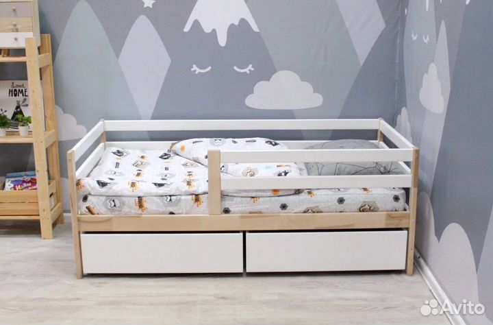 Кровать детская из березы Eco bed -3