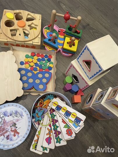 Развивающие деревянные игрушки пакетом