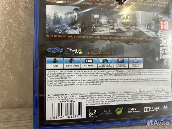 Metro Redux ps4. Новый диск + опт