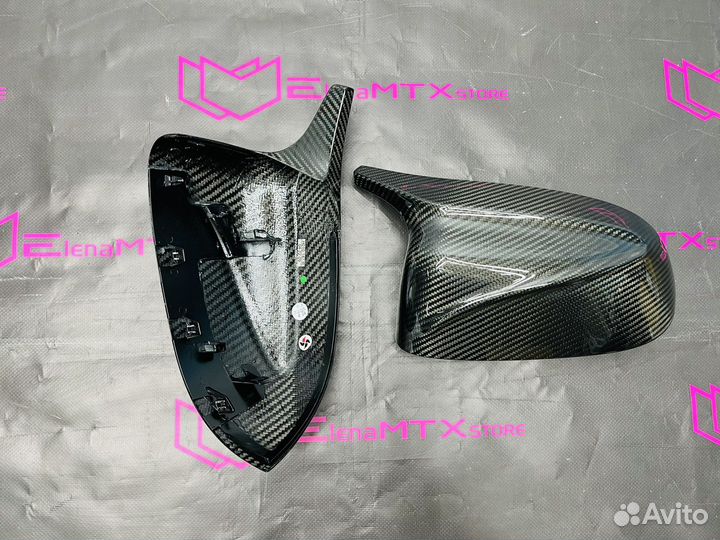 Накладки на зеркала BMW X5 G05 сухой карбон
