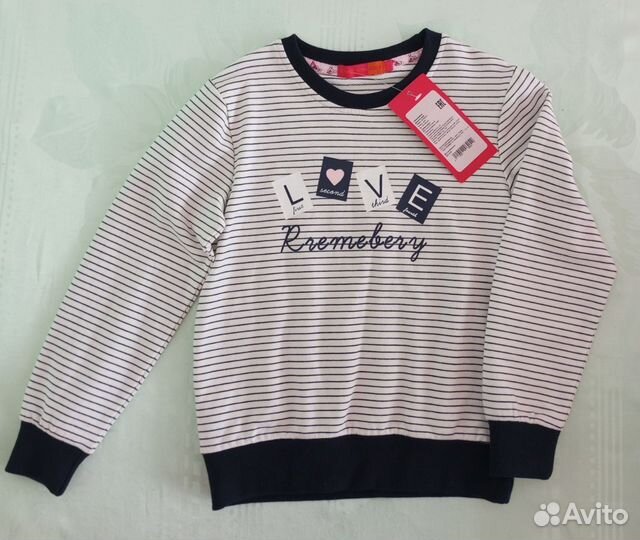 Лонгслив для девочки, рост 122