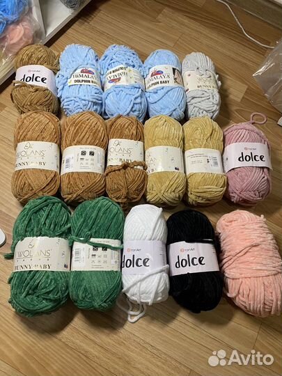 Пряжа плюшевая, глазки,носики для игрушек