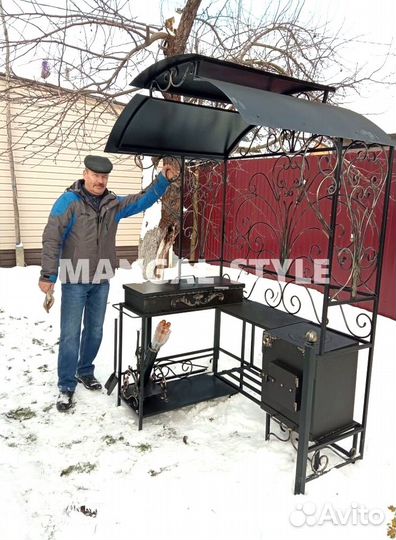Мангал с крышей
