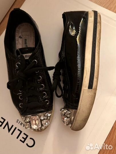 Miu miu кроссовки в кристаллами оригинал