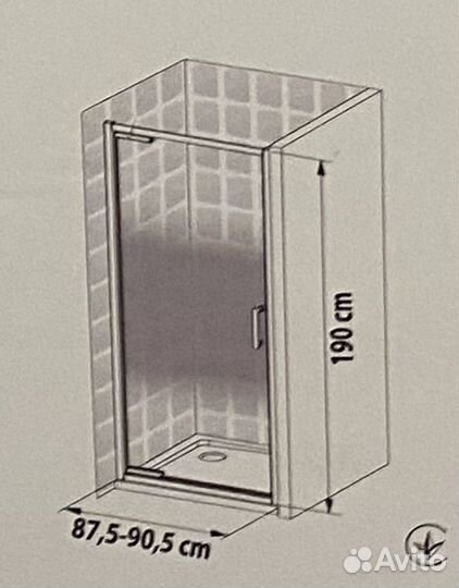 Стекло для душевой кабинки Sensea Easy 90x190