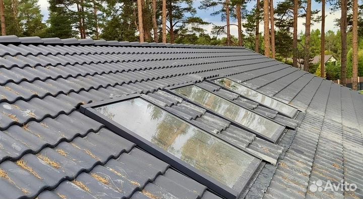 Мансардное окно с окладом и установкой