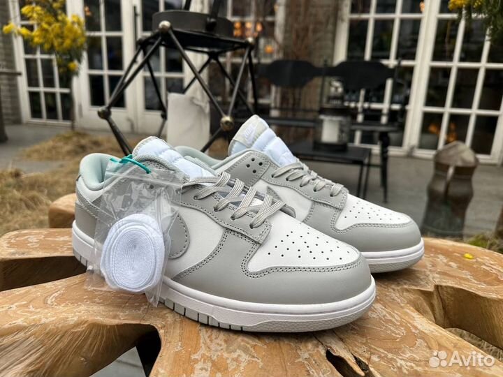 Кроссовки nike dunk LOW grey FOG