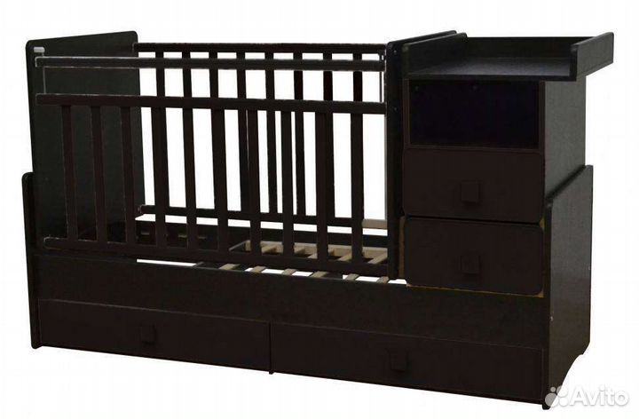 Детская кроватка трансформер с маятником