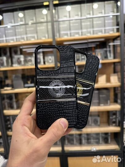 Чехол кожа и карбон на 14 pro 15 pro