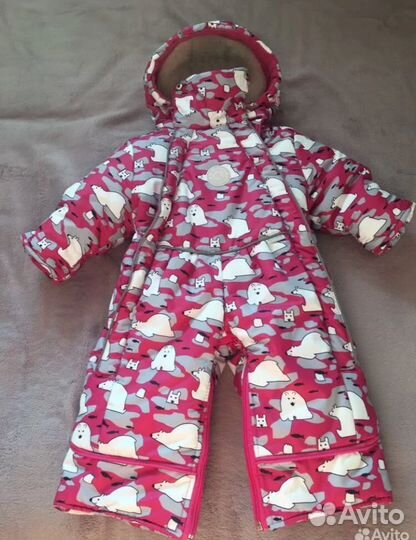Зимний комбинезон трансформер для девочки 80