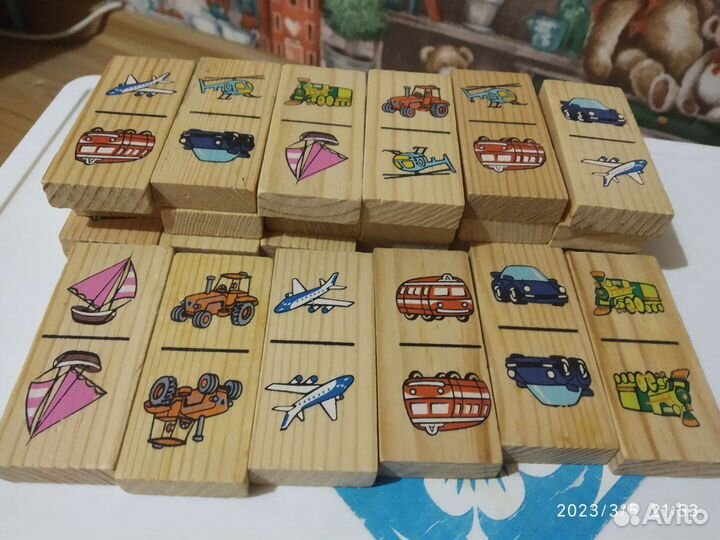 Домино детское деревянное