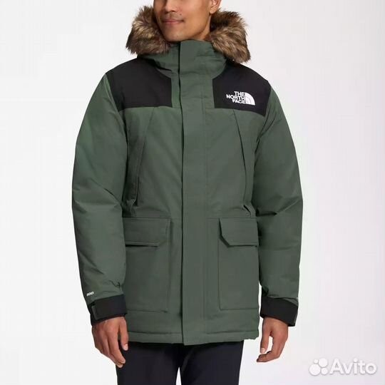 THE north face Parka Coat Men Green (XL)(36)