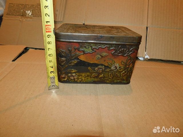 Антикварная, жестяная банка Чай Караван ри, в инте