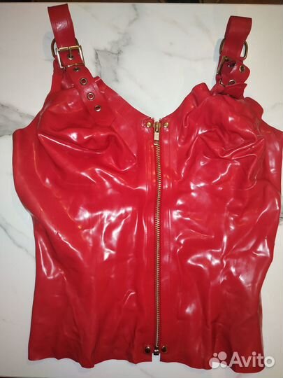 Красный латексный топ от Demask (р-р S)