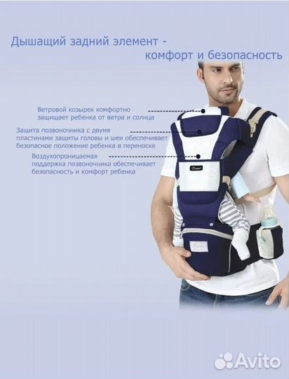 Слинг для новорожденных кенгуру рюкзак