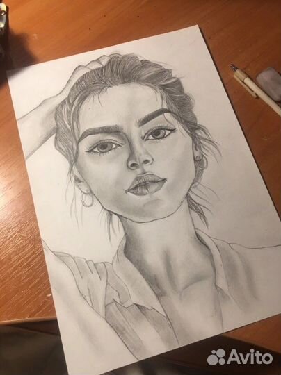 Портрет по фото карандашом