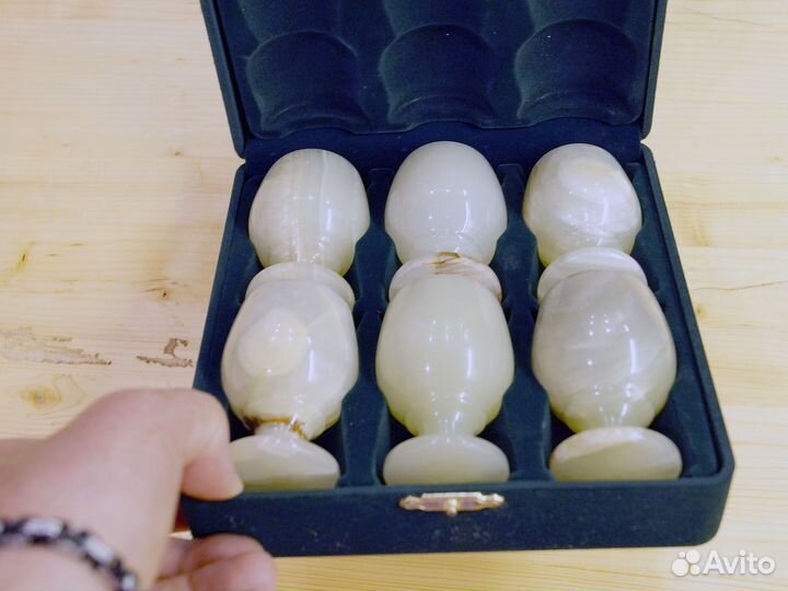 Рюмки ручной работы из натурального камня Оникс