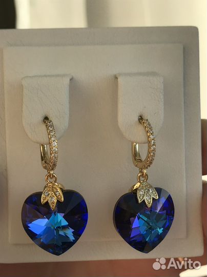 Серьги с кристалами swarovski