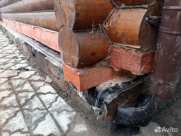 Замена венцов. Подъем дома. Замена фундамента