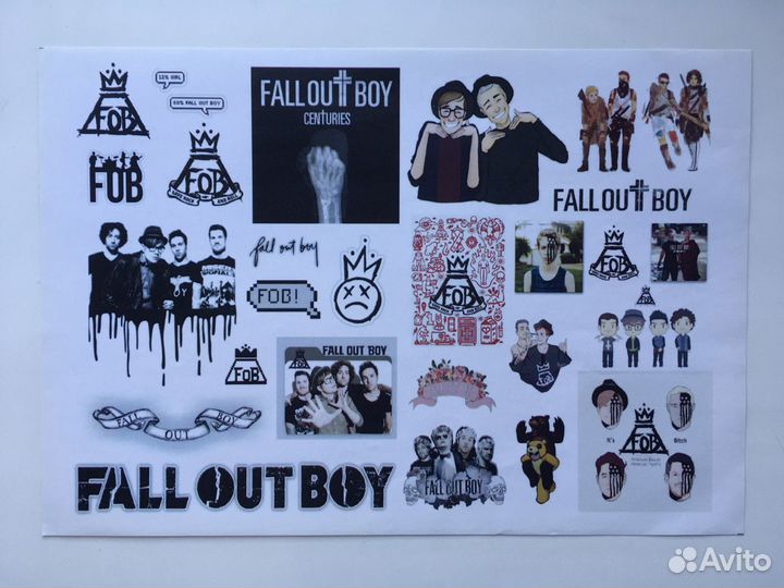 Наклейки стикеры Fall Out Boy FOB