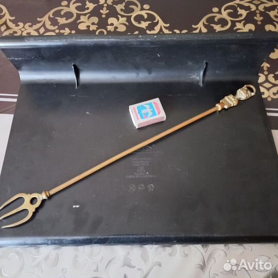 Ложка для обуви каминная вилка латунь англия