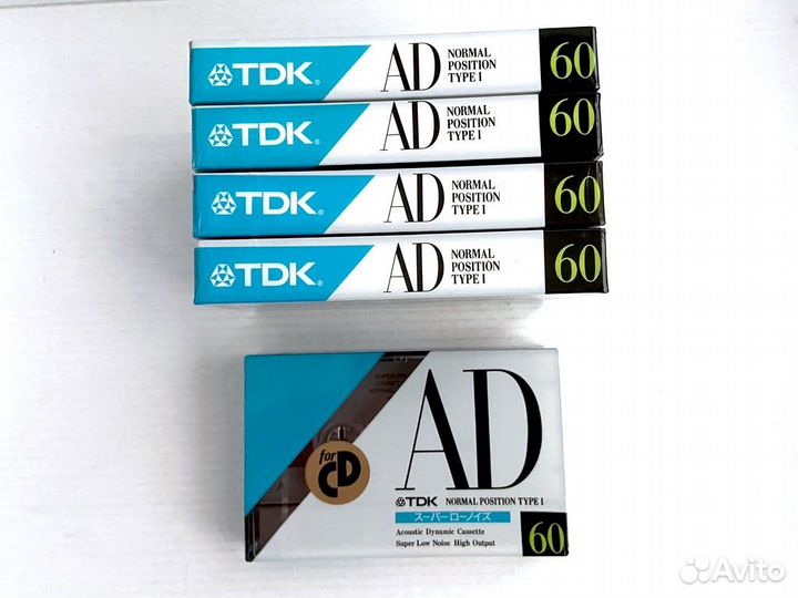 Аудиокассета кассета TDK AD 60 - 1990 г